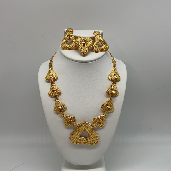 Source Unknown Jewelry - Bangkok‎ Gold Plated Necklace Jewelry Set for Wedding  NEW